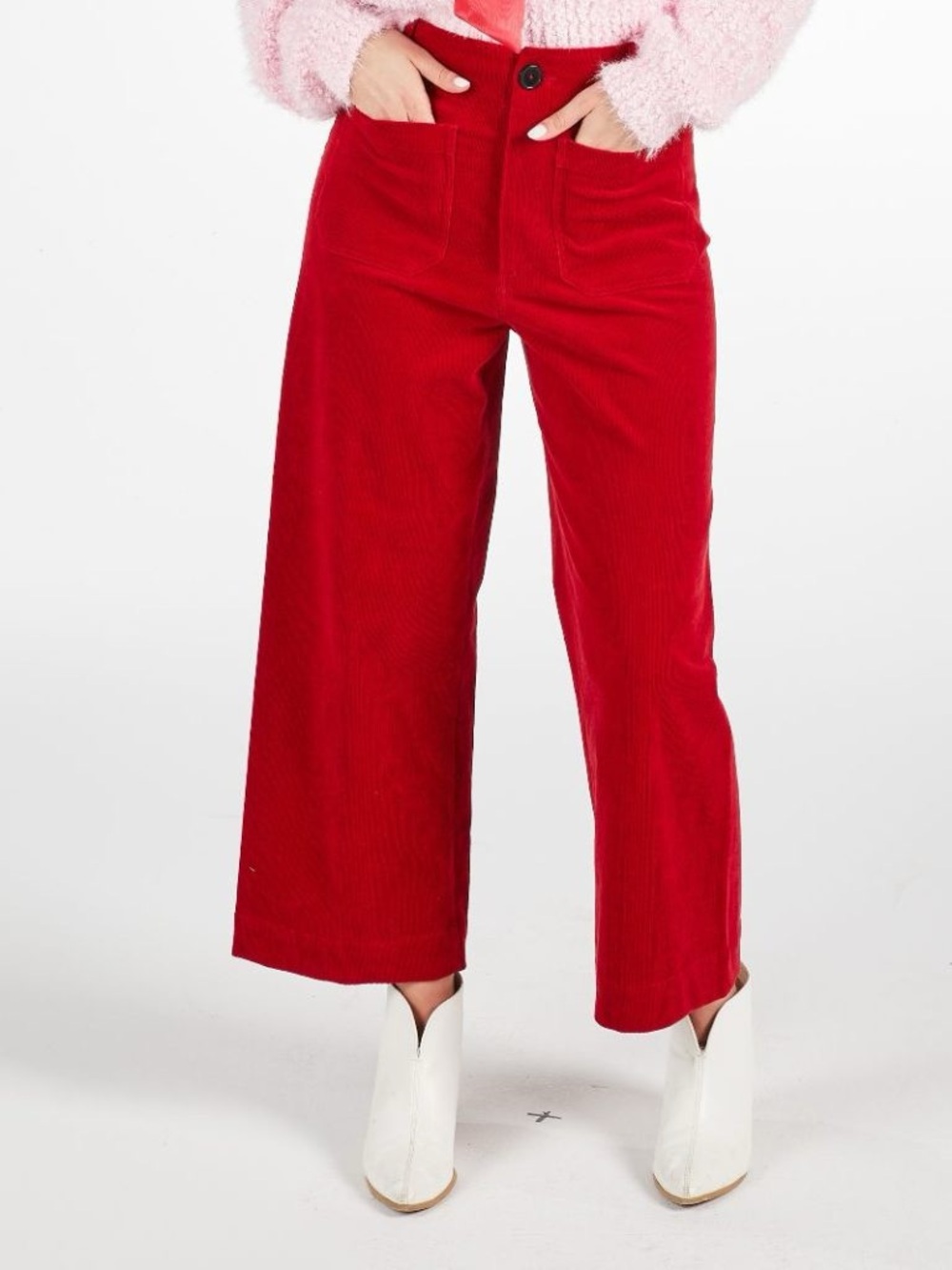 NWT Simply Southern Women’s Wide Leg Red Corduroy Pants, Size Small